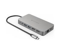 Hyper USB-C Hub, 10-in-1 USB Dock, Universal Dual Display 4K HDMI, Ethernet, USB-A, USB-C,MicroSD/SD - for MacBook M1 M2 Pro/Air, Windows PC, Chromebook - Silver