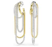 Hyperbola earrings, Layered, Round cut, White, Mixed metal finish