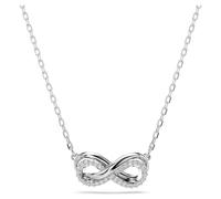 Hyperbola pendant, Pavé, Infinity, White, Rhodium plated
