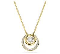 Swarovski Gold Hyperbola Round Cut White Crystal Necklace - 45cm