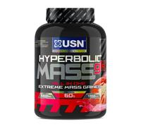 USN Hyperbolic Mass Strawberry Cheesecake 2kg: High Calorie Mass Gainer Protein Powder for Muscle Building and Weight Gain - Improved Formula & Flavour with 7.5g Creatine Monohydrate and Less Sugar