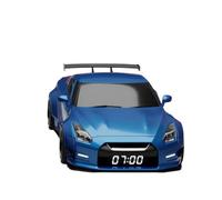 Hypercar Alarm Clock, Car Alarm Clock with Realistic Engine Sounds and Dynamic Flame Effects, with Crystal Clear LED Display Screen, Modern Sports Car Nightstand Clocks, Interior Decor (B)