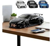 Hypercar Alarm Clock - Realistic Engine & Light Effects, Race Car Clock with LED Display & Engine Revs Sounds Alarms, Unique Sports Car Alarm Clocks for Cars Enthusiasts(Black,#1pc)