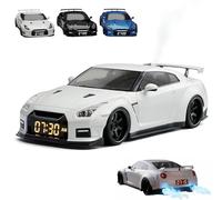 Hypercar Alarm Clock,Realistic Engine & Light Effects,Sports Car Alarm Clock with Dynamic Flame Effects,Hypercar Alarm Clock with Crystal Clear LED Display Screen (White)