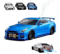 Hypercar Alarm Clock,Realistic Engine & Light Effects,Sports Car Alarm Clock with Dynamic Flame Effects,Hypercar Alarm Clock with Crystal Clear LED Display Screen (Blue)