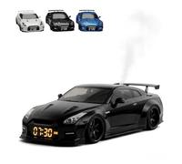 Hypercar Alarm Clock, Realistic Engine & Light Effects, Sports Car Alarm Clock with Realistic Engine Sounds and Dynamic Flame Effects, Hyper Car Ornament with Crystal Clear LED Display Screen(Black)