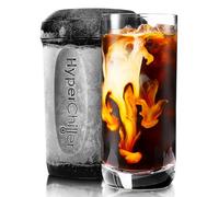 HyperChiller EBC-1023 Patented Instant Coffee/Beverage Cooler, Ready in One Minute, Reusable for Iced Tea, Wine, Spirits, Alcohol, Juice, Stainless Steel, Black, 12.5 oz