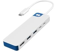 HyperDrive Flex 5-Port USB C Hub Multiport Adapter for Crisp Visuals, Fast Transfers, Charging - HDMI 4K30Hz, 100W Power Delivery, 5Gbps, 2X USB-A - Windows, Chrome, Mac (Blue)