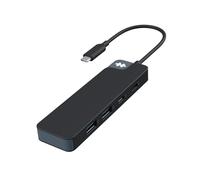 HyperDrive Flex USB Hub 4-Port Adapter - USB C Extender for Fast File Transfers & Multi-Device Connectivity - 2X 5Gbps, 2X USB-A 5Gbps - Compatible w/Mac, PC, Chromebook (Black)