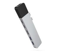 HyperDrive NET 8-in-2 Hub USB-C for MacBook Pro/Air, HDMI 4K60Hz HDR, USB-C 40Gbps 100W PD, USB-C 5Gbps 60W PD, 2 x USB-A 3.0, Gigabit Ethernet - Silver