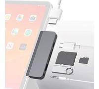 HyperDrive USB C Hub 6 in 1, Muti-Port Adapter with Type-C,USB 3.0, 4K60Hz HDMI,SD Micro-SD, 3.5mm Audio Jack for iPad Pro 2021 2020 2018, iPad Air mini
