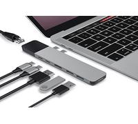 HyperDrive USB-C Hub 6-in-2 Aluminum Duo Type C Adapter with Gigabit Ethernet