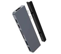 HyperDrive USB C Hub, Best Mac Type-C Dual Hub Adapter for MacBook Pro Air 2020 2019 13" 15" 16" & iPad Pro, USB-C Devices, 7in2: USBC PD 100W 40Gbps, 4K HDMI, microSD/SD Card Reader, 2xUSB 3.1 Sanho