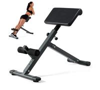 Hyperextension Roman Chair Foldable Back Extension and Abdominal Trainer, 5 Adjustable Roman Chair Back Hyperextension Bench, Glute, Ab Workouts, Exercise Equipment for Home, Max Load 330 lbs