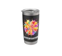 Hyperfixation Rainbow Splash Neurodivergent Adult Stainless Steel Insulated Tumbler