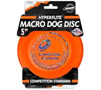 Hyperflite Macro Competition Standard Dog Disc 5" (28g) | Ultimate Flying Disc for Dogs | Official Skyhoundz Competition Disc for Play, Fetch & Pool Fun | Floats | Lightweight | Anti-Glare - Orange