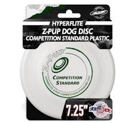 Hyperflite Z-Pup Competition Standard Dog Disc 7.25" (77g)| Pro-Grade Flying Disc for Dogs | Official Competition Disc for Training | Lightweight | Floats | Easy-Grip Design | Anti-Glare - White