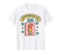 Hyperfocus On Toggle Switch Brain Power Value Graphic T-Shirt, Men, White, M