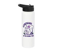 Hyperfocused On The Wrong Thing Funny Distracted Squirrel Stainless Steel Insulated Water Bottle