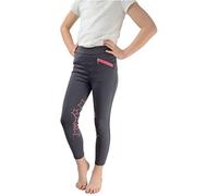 HyPERFORMANCE Childrens/Kids Stella Riding Tights (9-10 Years) (Iron Grey/Pink)