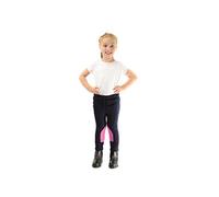 HyPERFORMANCE Fleece Tots Jodhpurs - Navy/Pretty Pink - Large - Horse