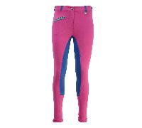 Hyperformance Girls Mizs Zeddy Full Seat Jodhpurs - UK 10 (28") · Pink and Blue