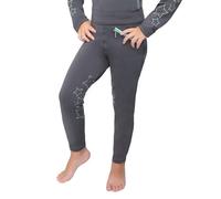 HyPERFORMANCE Girl's Stella Riding Tights in Charcoal | Size: 5-6 Years HyPERFORMANCE Charcoal 5-6 Years