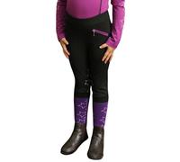 HyPERFORMANCE Girl's Stella Riding Tights in True Black | Size: 7-8 Years HyPERFORMANCE True Black 7-8 Years