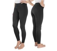 Hyperformance Oslo Softshell Silicone Knee Patch Riding Tights - UK 12 - 14 · Black