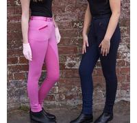 HyPERFORMANCE Raised Polka Dot Jodhpurs - Teen Navy/Sea Blue - 18 inch