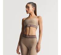 adidas Womens Training Hyperglam Rib Bralette, Chalky Brown/Earth Strata, Size Xs, Women Chalky Brown/Earth Strata