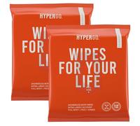 HyperGo Body Wipes - No Rinse Wet Wipes for Adults, All Natural Shower Bath Towels, Refreshing Body and Facial Cleansing Wipes for Women and Men, 40 Extra Large