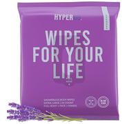 HyperGo Full Body Wipes - Fast Refreshment Wipes (Lavender, 20 Count (1 Pack)