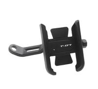 HYPERICIN For Ya&ma&ha For MT-07 LOGO Universal Motorcycle GPS Mount Bracket CNC Aluminum Mobile Phone Holder Accessories Handlebar Phone Holder(Mirror type Black)