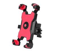 HYPERICIN Handlebar Phone Holder Bike Bicycle Mobile Phone Holder Stand Universal Scooter Motorcycle Motorbike Rearview Mirror Cellphone Mount Support(Handlebar Red)