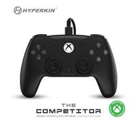 Hyperkin Competitor Wired Controller - Officially licensed Controller for use with Xbox Series X|S, Xbox One, Windows 10|11, PC, Video Game Controller with Hall Effect Sticks, 3.5MM. (Black)