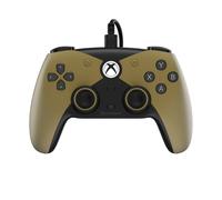 Hyperkin Competitor Wired Controller - Officially licensed Controller for use with Xbox Series X|S, Xbox One, Windows 10|11, PC, Video Game Controller with Hall Effect Sticks, 3.5MM. (Gold)