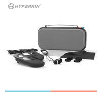 Hyperkin Travel Kit Accessories Bundle with EVA Hard Carrying Case for Nintendo Switch 2, Joy-Con 2 Silicone Covers, USB-C Charging Cable, Earbuds, Thumb Grips, Tempered Glass Screen Protector