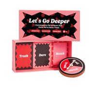 Hyperlama Let's Go Deeper Card Game Valentines Gift for Boyfriend, 150 Cards Date Night Ideas Couples Game, for Him, Boyfriend, Husband, His and Hers, at Home Kit for Married Couple, Newlywed