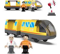 HYPERLIVING Tiny Land Battery Operated Action Locomotive Train (Magnetic Connection)- Powerful Engine Bullet Train Set Compatible with Thomas, Brio, Chuggington - Train Toys for Toddlers
