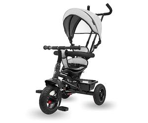 HyperMotion Baby Trike with Parent Handle & Canopy - Convertible Toddler Push Along Tricycle for 1-4 Year Old, Adjustable Bar, Foldable Footrest & Storage Basket - 20kg Capacity