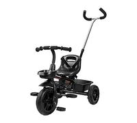 HyperMotion Toddler Trike with Parent Handle, Baby Trike Balance Bike, Kids' Trikes, Toddler Bike for Children 1-3 Years, Black