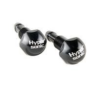 Hypersonic Aluminum Car Windshield Washer Sprayer Vehicle Nozzle Black 2PCS