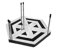 HyperStand for HyperCube Infinity Cube LED Light - 12.5-Inch Display Stand with Solid Bamboo Base, Stainless Steel Metal Rods & Laser-Etched Acrylic Hyper-Mirror - Fits Both HyperCube10 & HyperCube15