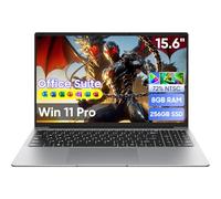 HYPERSTRIX - 15.6" laptop, laptops with 8GB RAM 256GB SSD, Celeron N4000 processor (up to 2.6GHz) sRGB display, office suite, dual-band WiFi, BT 4.2