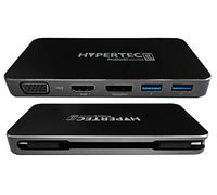 Hypertec ProDock Essential 4K Universal USB-C Docking Station Featuring VGA, HDMI and Display Port, 2 x USB 3.0 Data Ports, 3 x USB C, 60W Power Delivery
