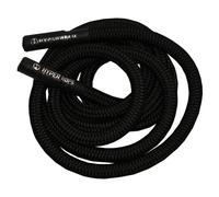 HYPERWEAR Hyper Rope Weighted Short Battle Ropes Exercise Rope Home Gym Battle Rope Anchor Optional Full Size Rope Core Workout in 6ft or Less Space (Black, 20 ft, 15 lbs)