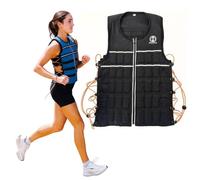 HYPERWEAR Hyper Vest ELITE Weighted Vest (XL 20 lbs) Adjustable Stretch CORDURA Fabric Zipper Thin Steel Weights for Running Strength Endurance Walking