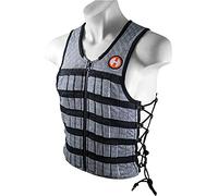 HYPERWEAR Hyper Vest PRO Unisex 10-Pound Adjustable Weighted Vest for Fitness Workouts, Large, Black/Silver