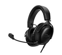 HyperX 727A8AA Cloud III - Wired Gaming Headset, PC, PS5, Xbox Series X|S, Angled 53mm Drivers, DTS, Memory Foam, Durable Frame, Ultra-Clear 10mm Mic, USB-C, USB-A, 3.5mm, Black